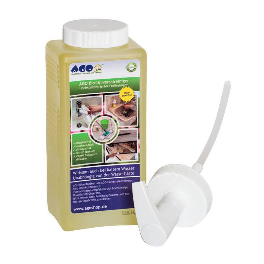 AGO BIO Universalreiniger 1 Liter mit Dosierpumpe 1 Liter + Pumpe