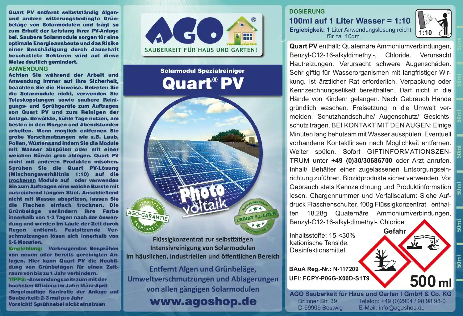 AGO Quart PV Etikett