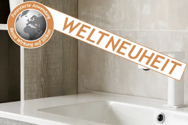 Saubere Silikonfuge nach der Behandlung mit AGO Fugentape
